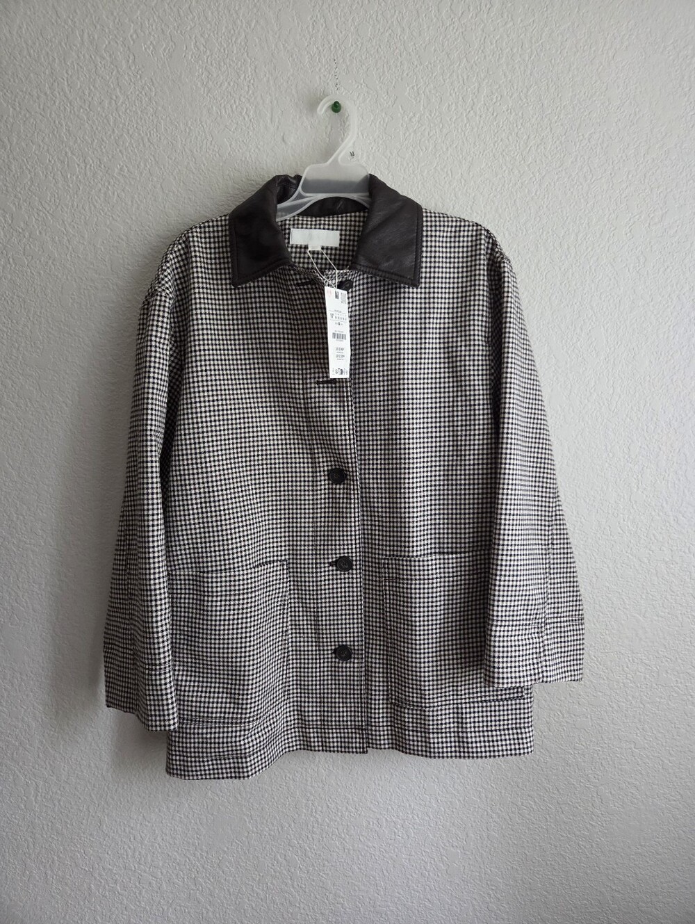 New ZARA faux Trim Jacket With Pockets